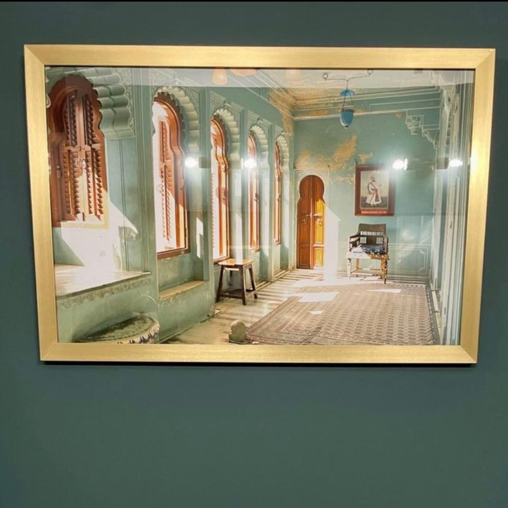 Anthropologie Gold Framed Art